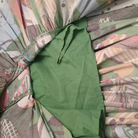 Anthropologie VTG Fei Harlequin Carnival Floral Flounce Midi Multicolor Skirt 4 - Picture 5 of 6